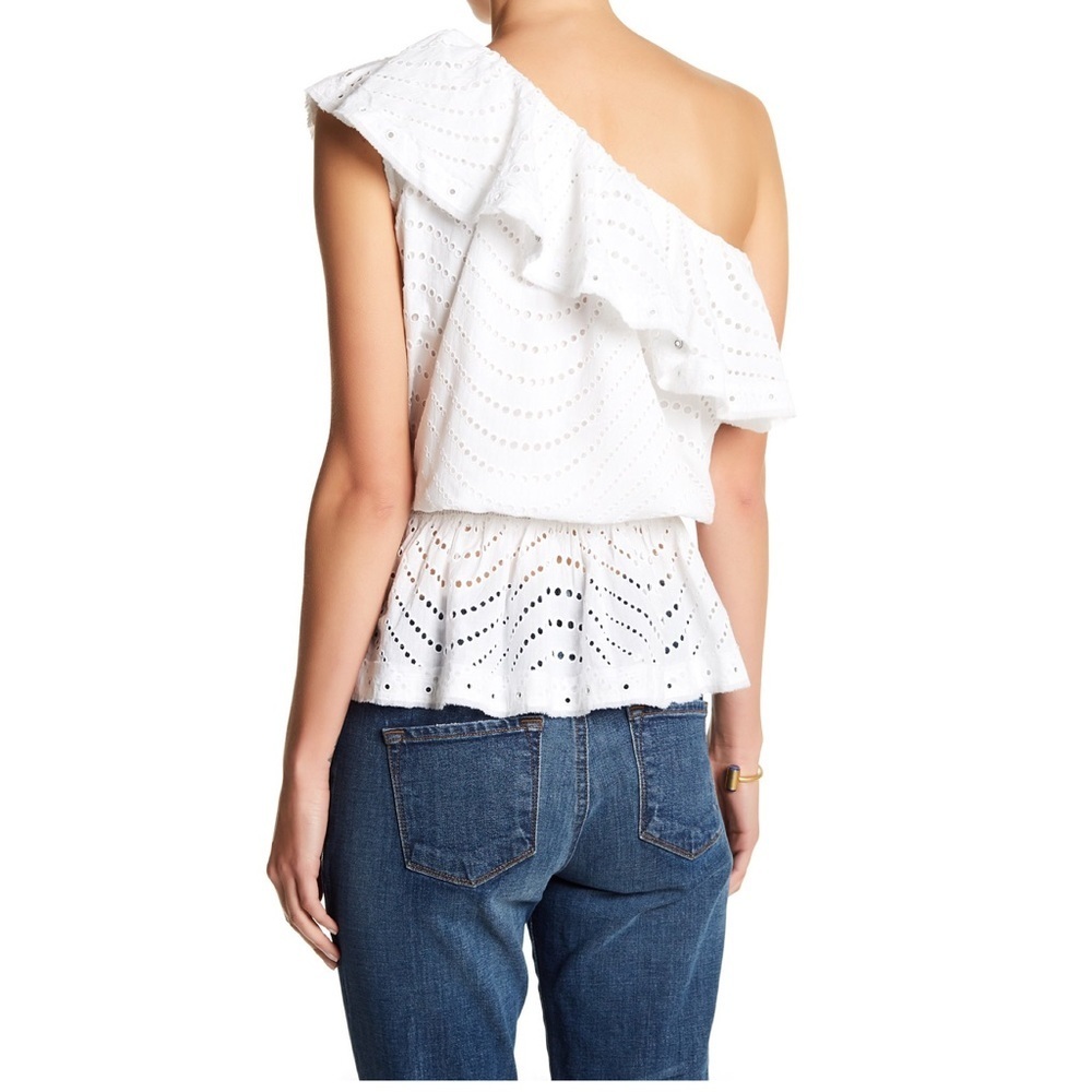 Tularosa Norfolk One Shoulder Eyelet Blouse - Picture 3 of 3